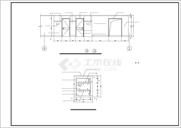 某办公楼大厦室内装修cad设计图-图一