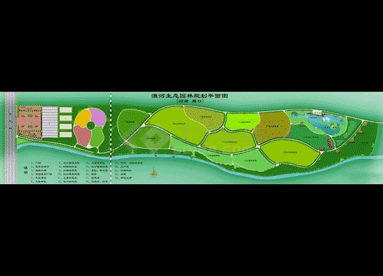淮河生态园林规划平面图-图一