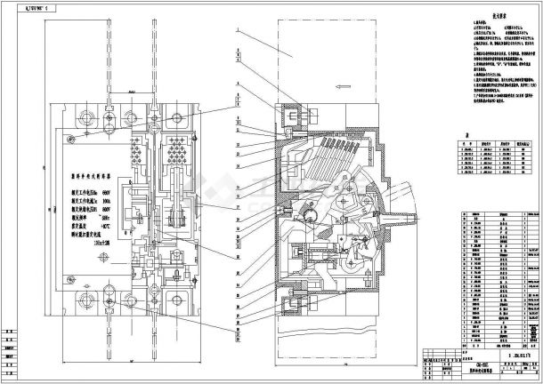 CM1-225L塑料外壳式断路器总装CAD图-图一