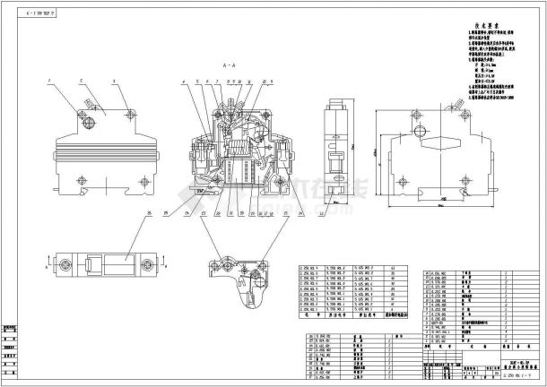 DZ47-63高分断小型断路器-单级总装CAD图-图一