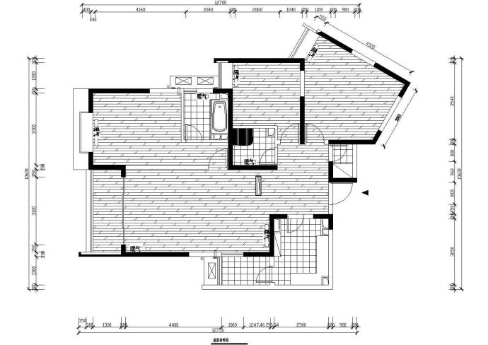 某市区住宅楼室内家装CAD施工设计图_图1