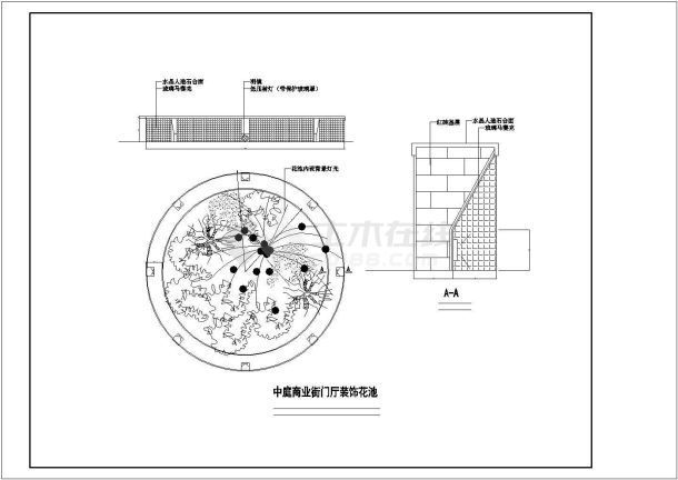 某商场室内商业步行街装修cad工程施工图-图一