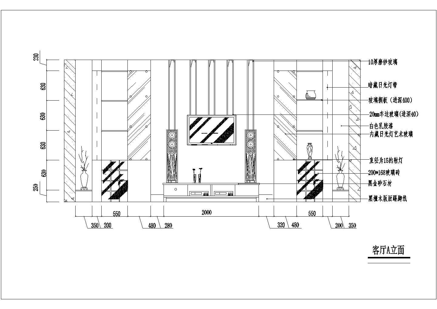 某跃层户型室内装修cad一二层施工设计图