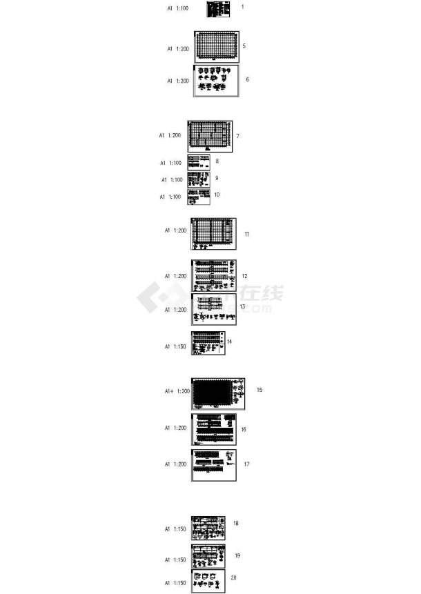 24米跨全钢结构厂房，结构施工图-图一