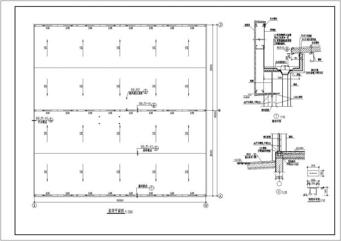 二层轻钢结构汽车展厅建筑设计施工图_图1