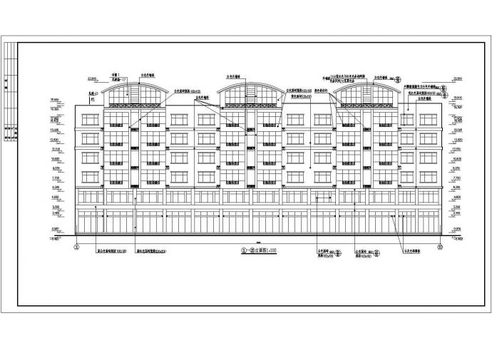 某地大型底层商住宅楼建筑方案设计图_图1