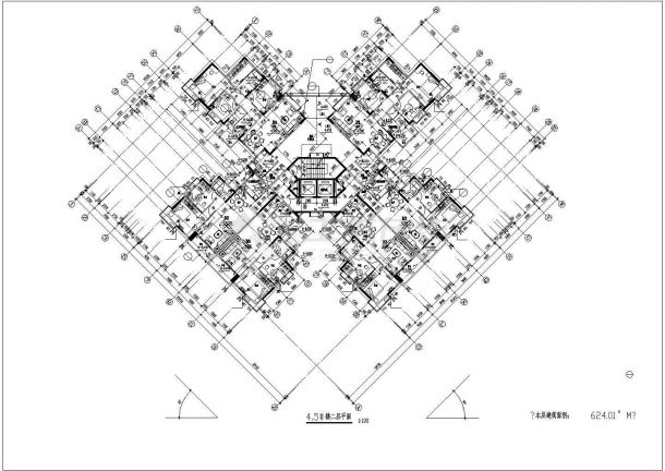 小区住宅总设计建筑施工CAD图纸-图一