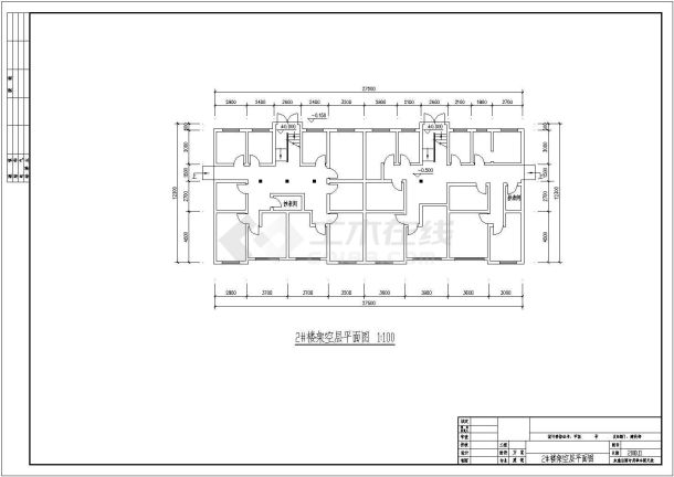 住宅楼建筑设计方案图（标注详细）-图二