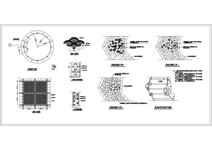 树池圈椅、园路广场铺装CAD详图_图1