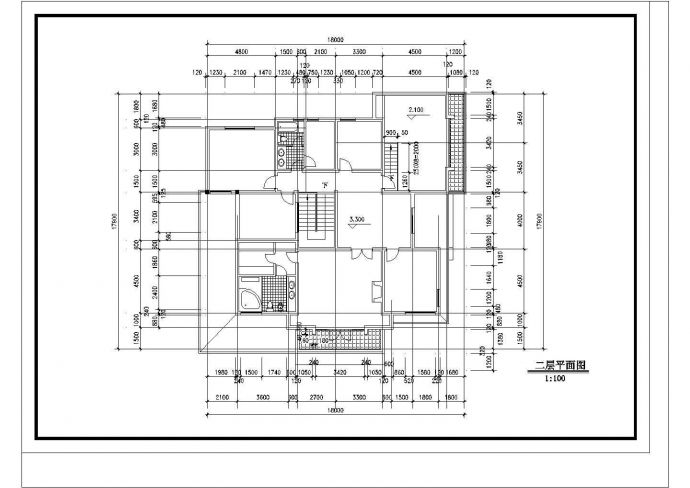 某地区某二层别墅方案cad设计图纸_图1