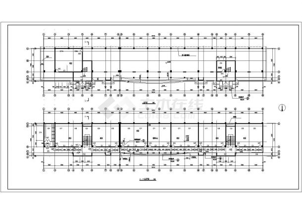 中学教学综合楼建筑设计CAD图纸-图二