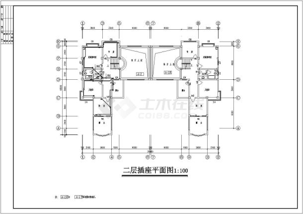 某地半山腰别墅照明设计施工CAD图-图一