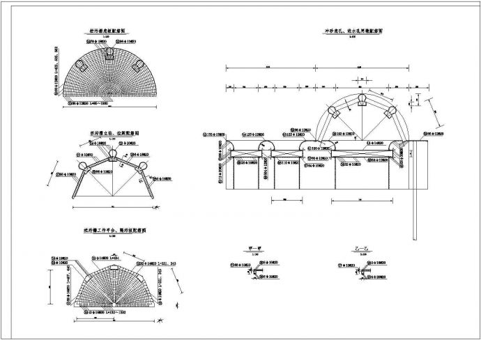 某水电站大坝及附属结构结构钢筋图_图1