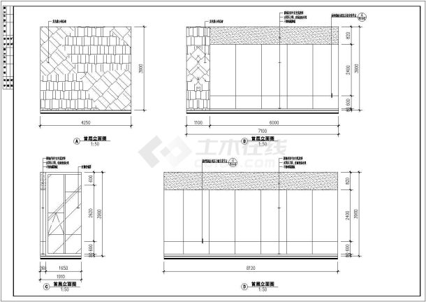 北京某底商住宅楼cad设计装修施工图-图一