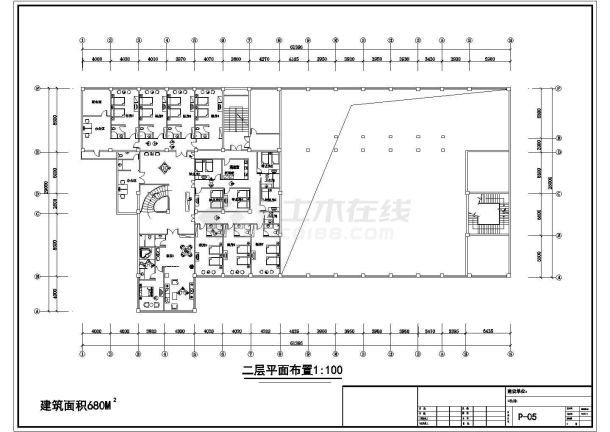 某宾馆酒店全套cad装修平立面施工图纸-图二