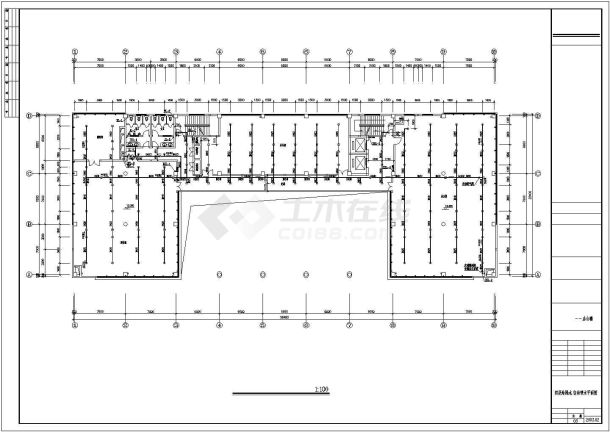 某多层综合办公楼给排水cad施工方案详图-图一