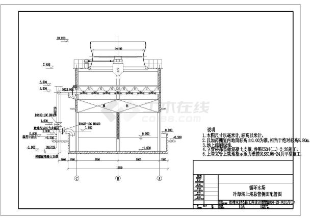 循环水场全套施工图-图一