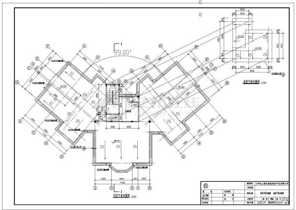 小区小高层住宅建筑设计施工方案图-图一
