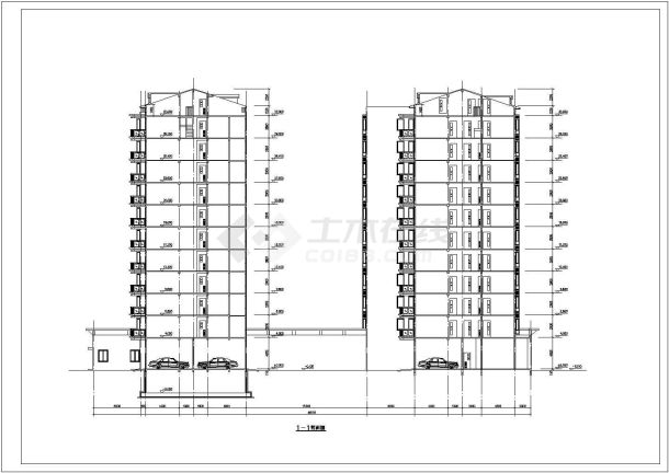 某小区小高层住宅方案建筑设计施工图-图二