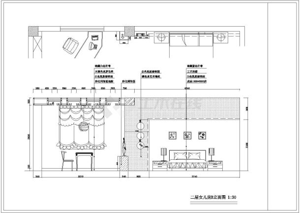 某地区豪华别墅设计cad装修施工图纸-图一