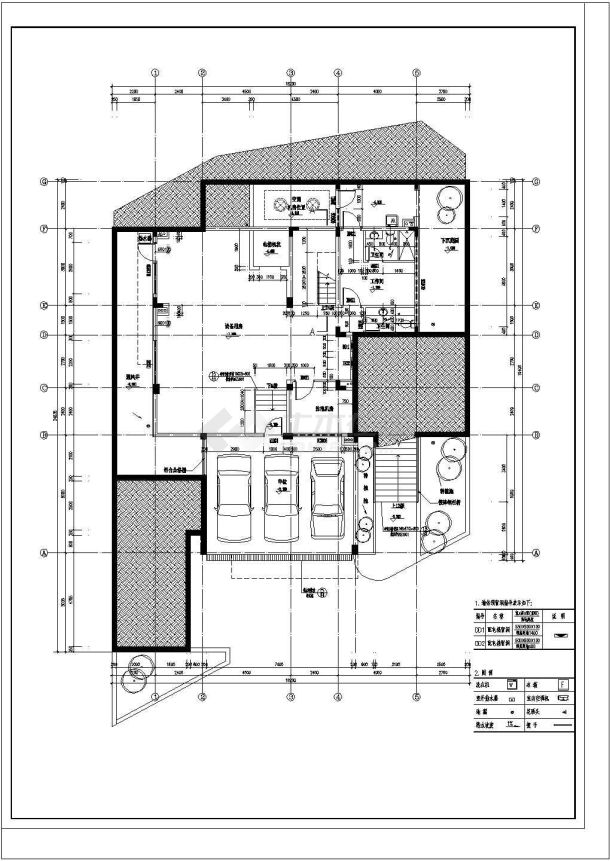 某地区某豪华别墅cad设计详细图纸-图二
