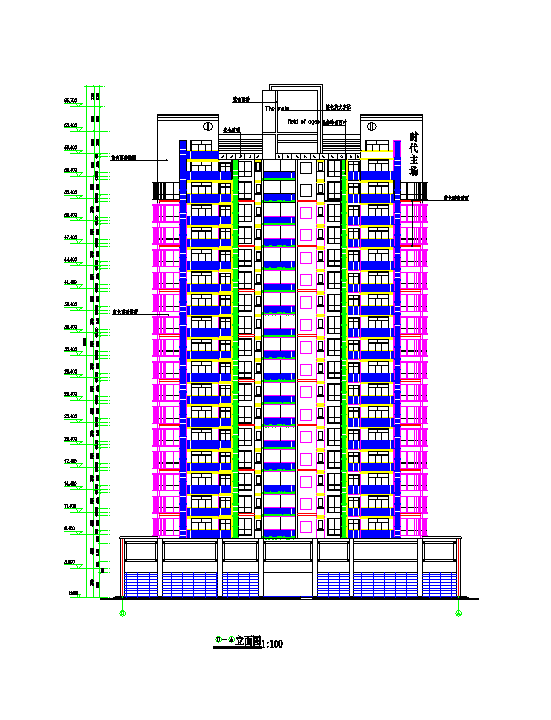 某地区单元式多层住宅建筑cad施工图_图1