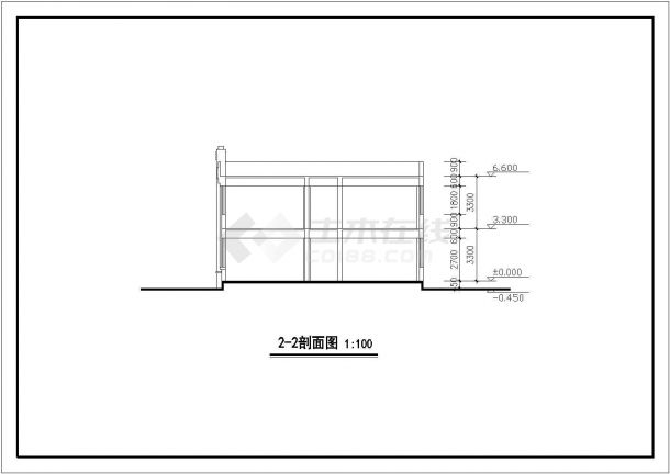 某地二层公交车站设计建筑规划施工图-图一