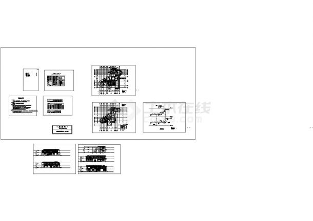 【西安】某度假村二层住宅楼暖通空调施工设计CAD图-图一