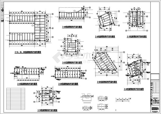 某钢结构连廊全套结构设计施工图-图一