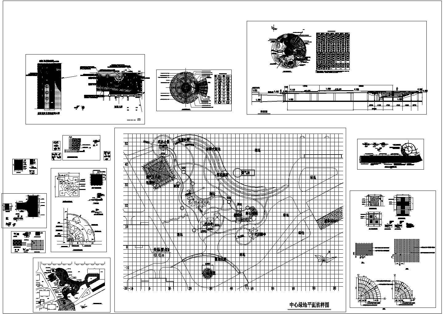 某中心绿地全套园林设计施工图