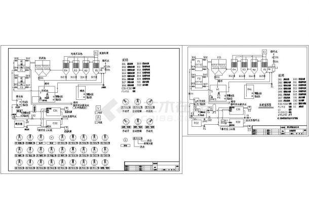 循环水零排放水处理工程建施cad图纸-图一