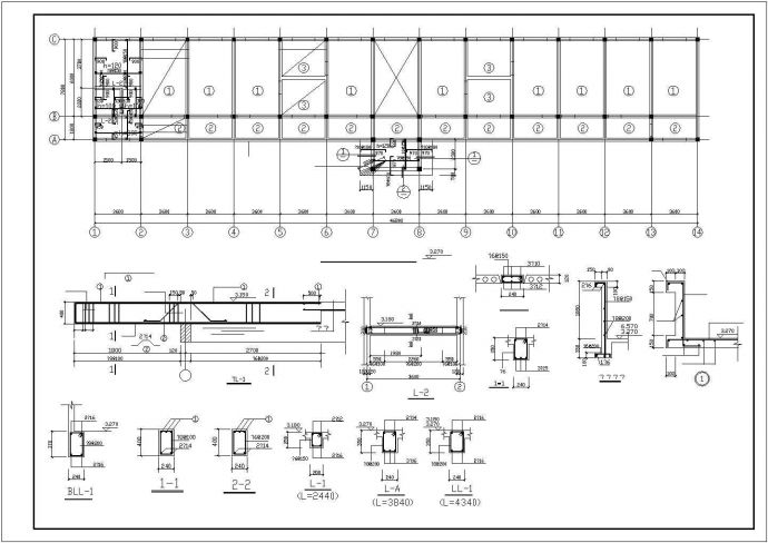 3层砖混结构办公楼结构设计施工图_图1