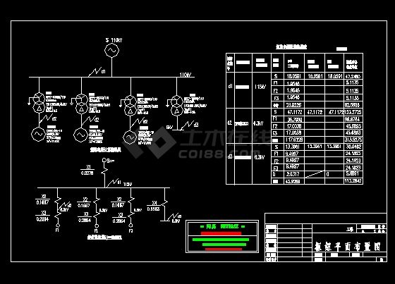 电厂设计（短路计算表及接线图）-图一