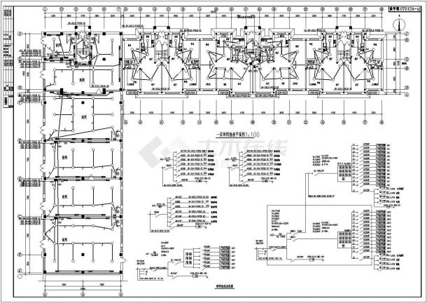 住宅小区建筑工程电气设计cad施工图纸-图二