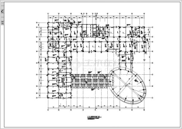 某框架剪力墙结构高层综合楼结构设计施工图-图一
