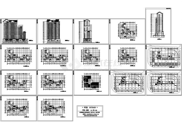 某十六层高层公寓建筑初步设计方案图纸-图一
