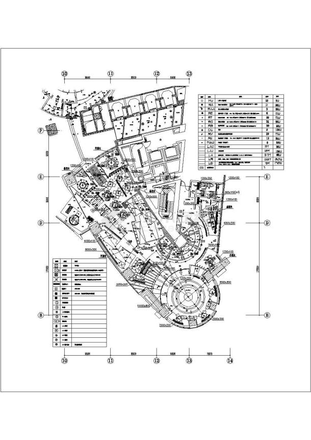 某中学校区生活区规划建筑设计施工图-图一