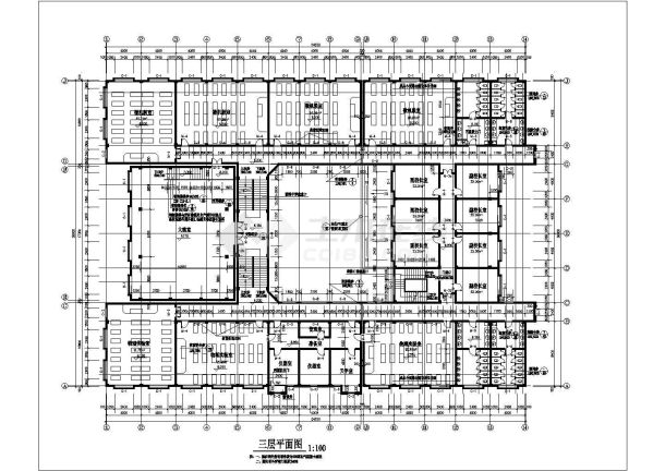 某学校中学综合楼建筑设计施工CAD图-图一