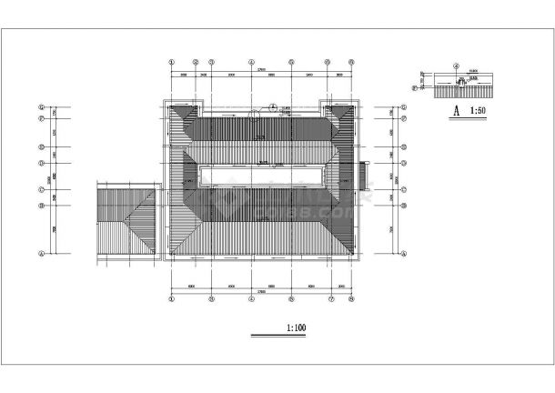 某中学艺术楼规划建筑设计施工CAD图-图一