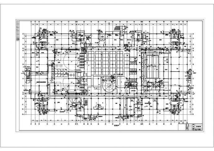 某五星级宾馆地下室给排水设计cad平面施工图_图1