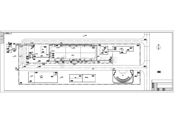 青海某污水处理厂全套建筑施工cad图纸-图一