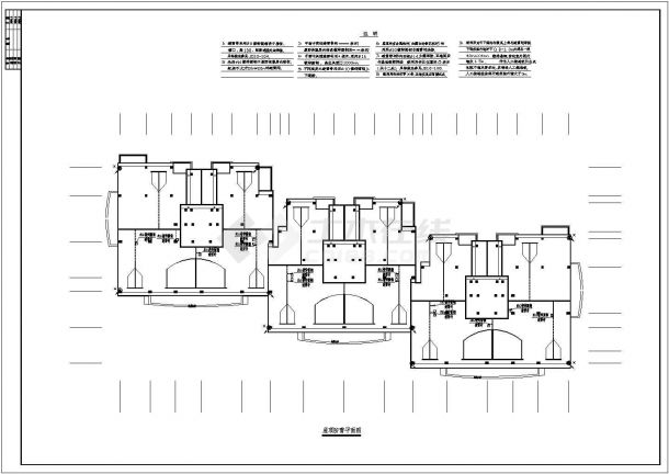 某小区一栋7层的住宅楼电气设计施工图-图一