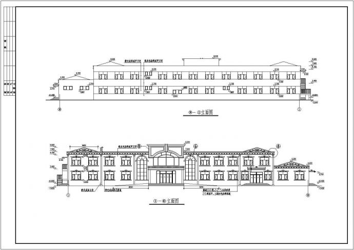 砖混结构药浴中心建筑设计CAD图纸_图1