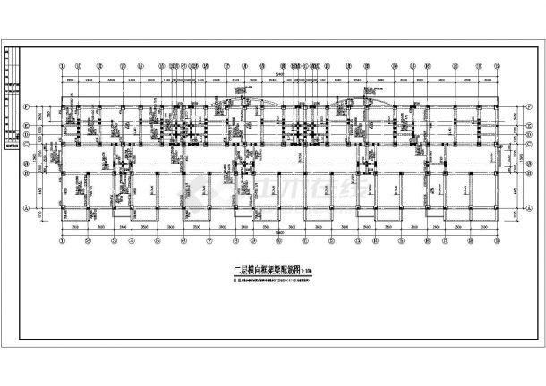 某地区福馨花园住宅楼钢结构CAD图-图二