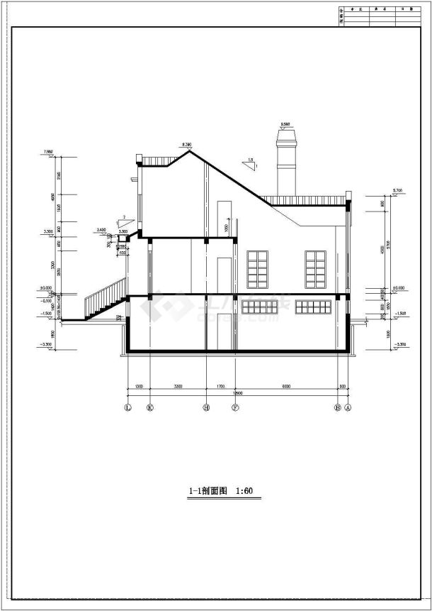 2套带地下室欧式别墅建筑图纸（含效果图）-图一