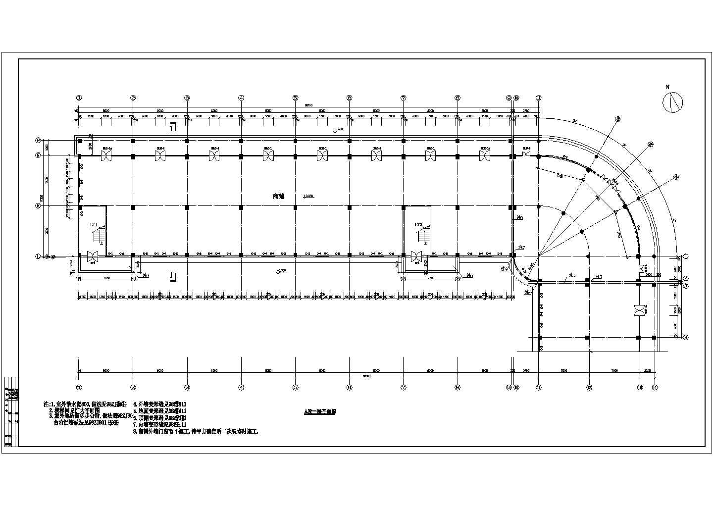 某市学校经典宿舍楼建筑CAD设计施工图