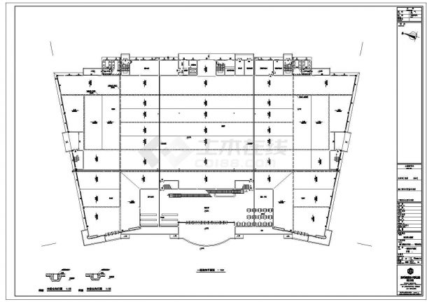 某二层超市全套建筑设计CAD施工图-图一