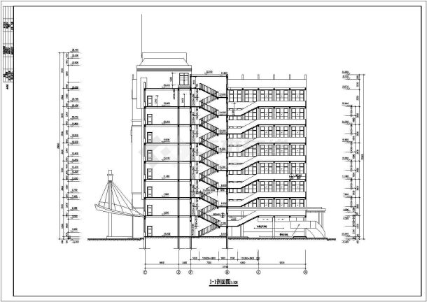 学校规划综合楼全套建筑设计施工图-图二