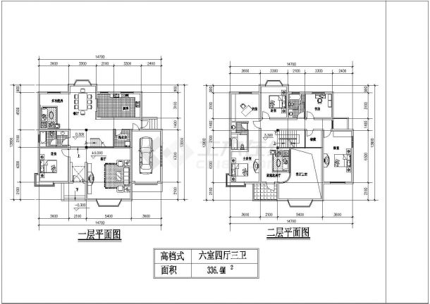 11套别墅户型装修设计方案图（含效果图）-图二
