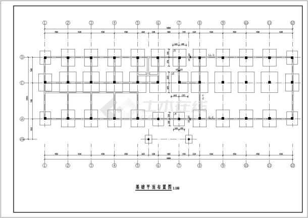 4层办公楼全套设计 （2430平，含计算书，工程量计算，建筑图，结构图，施工组织设计）-图一